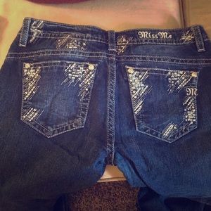 Miss me size 31 bootcut sparkly jeans